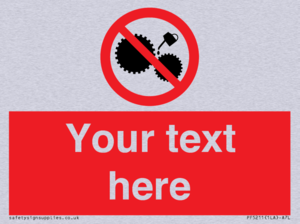 Custom No Oiling Sign